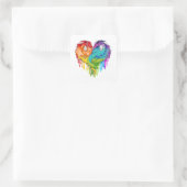 Lgbt Dragon Heart Rainbow Heart Dragon Lgbt Pride Quadratischer Aufkleber (Tasche)