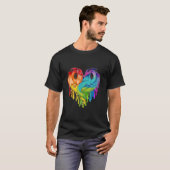 LGBT Dragon Heart Rainbow Heart Dragon LGBT Prix T-Shirt (Vorne ganz)
