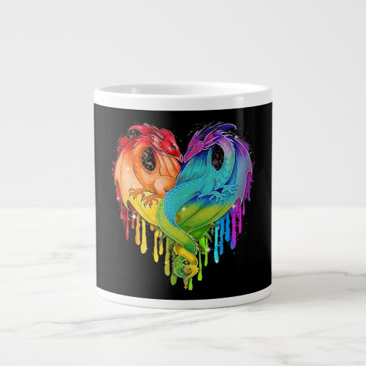 LGBT Dragon Jumbo-Tasse (Vorderseite)