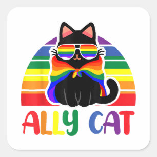 LGBT-Fahne ist nur eine homosexuelle Gay Rainbow F Quadratischer Aufkleber