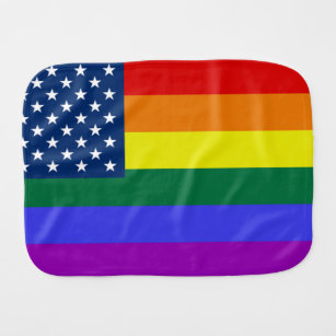 LGBT-Fahne mit Sternen Baby Spucktuch