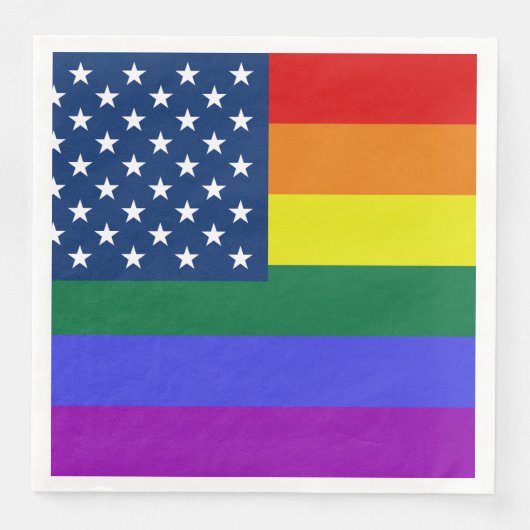 LGBT-Fahne mit Sternen Serviette (Vorderseite)