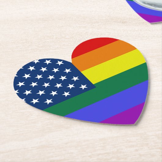 LGBT-Fahne mit Sternen Untersetzer (angewinkelt)