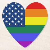 LGBT-Fahne mit Sternen Untersetzer (Vorderseite)