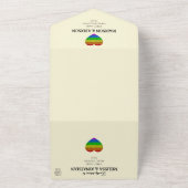 LGBT-Fahne Regenbogen-Glitzern All In One Einladung (Außenbereich)