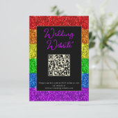 LGBT-Fahne Regenbogen-Glitzern Begleitkarte (Stehend Vorderseite)