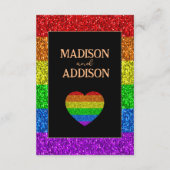 LGBT-Fahne Regenbogen-Glitzern Begleitkarte (Rückseite)