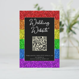 LGBT-Fahne Regenbogen-Glitzern Begleitkarte