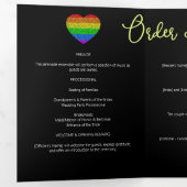 LGBT-Fahne Regenbogen-Glitzern Dreifach-gefaltete Programmkarte (Innen Erste Seite)