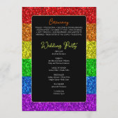 LGBT-Fahne Regenbogen-Glitzern Programm (Rückseite)