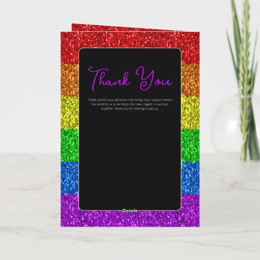 LGBT-Fahne Regenbogen-Glitzern Programm (Rückseite)