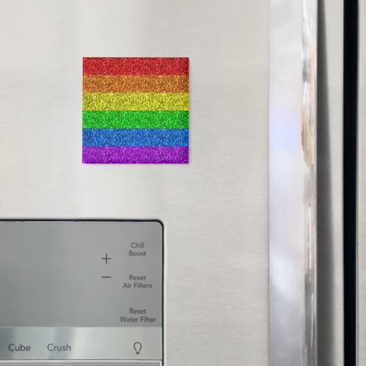 LGBT-Fahne strahlende Regenbogen-Glitzer-Imitate f Magnet (In Situ (Kühlschrank))