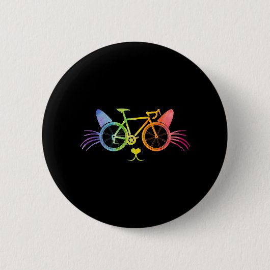 LGBT Fahrrad Katze Button (Vorderseite)