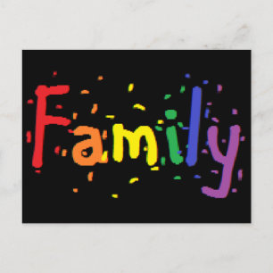 LGBT Family Logo. Postkarte