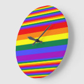 LGBT-Farben Große Wanduhr (Winkel)
