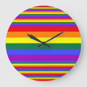 LGBT-Farben Große Wanduhr (Vorderseite)