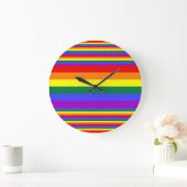 LGBT-Farben Große Wanduhr (Zuhause)