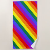 LGBT-Farben intensiv Strandtuch (Vorderseite)