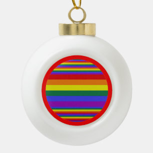 LGBT-Farben Keramik Kugel-Ornament
