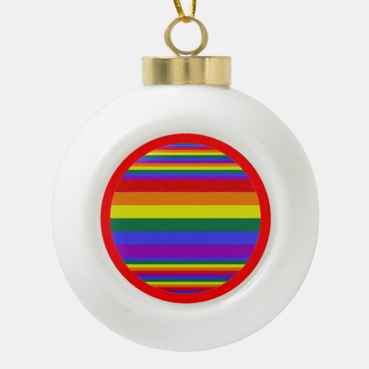LGBT-Farben Keramik Kugel-Ornament (Vorderseite)