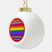 LGBT-Farben Keramik Kugel-Ornament (Rechts)