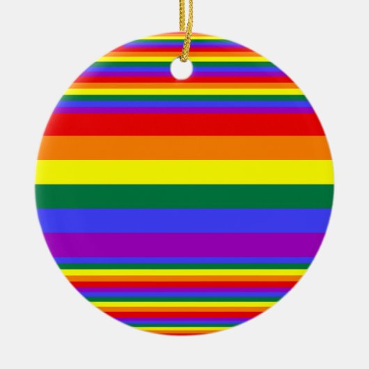 LGBT-Farben Keramik Ornament (Vorne)