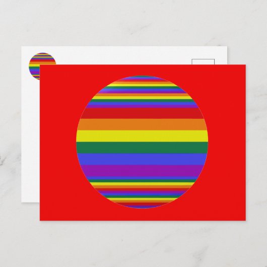 LGBT-Farben Postkarte (Vorne/Hinten)