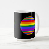 LGBT-Farben schwarz Kaffeetasse (VorderseiteRechts)