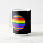 LGBT-Farben schwarz Kaffeetasse (Vorderseite Links)