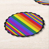 LGBT-Farben schwarz Untersetzer (angewinkelt)