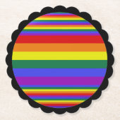 LGBT-Farben schwarz Untersetzer (Vorderseite)