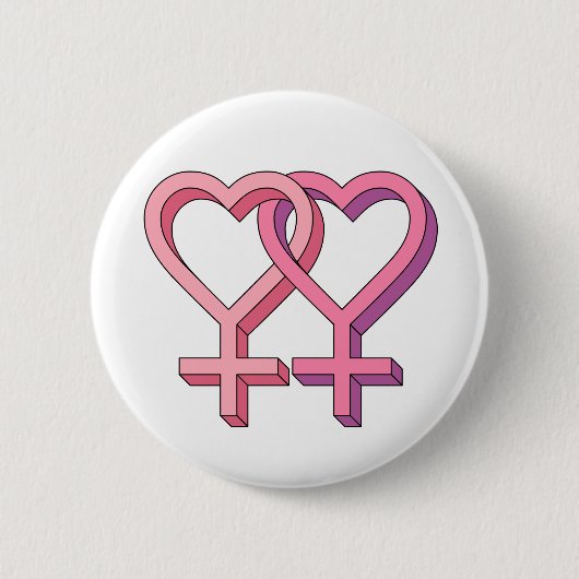 LGBT Femme 2 Femme Knopf Button (Vorderseite)