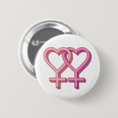 LGBT Femme 2 Femme Knopf Button (Vorne & Hinten)