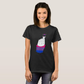 LGBT Finger Heart Bisexual LGBTQ Bisexual Flag Bis T-Shirt (Vorne ganz)