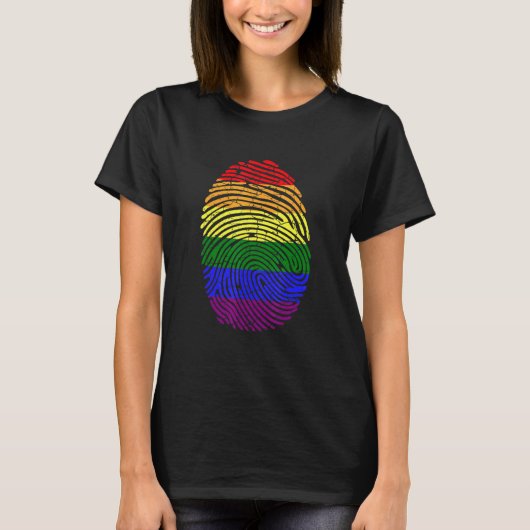 LGBT Finger Print LGBTQ T-Shirt (Vorderseite)