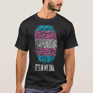 LGBT Fingerprint Es ist in meinem DNA Transgender- T-Shirt