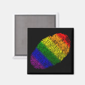 LGBT Fingerprint Magnet (Vorderseite/Rückseite)