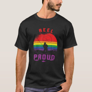 LGBT Fishing Reel Proud Gay Lesbian Angler Prix R T-Shirt