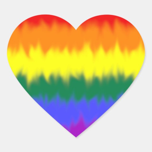 LGBT+-Flag-Aufkleber Herz-Aufkleber (Vorderseite)