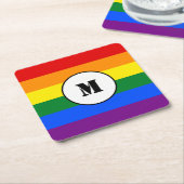 LGBT-Flag Drawstring Backpack Rechteckiger Pappuntersetzer (angewinkelt)