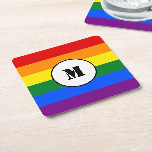 LGBT-Flag Drawstring Backpack Rechteckiger Pappuntersetzer (angewinkelt)