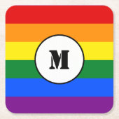 LGBT-Flag Drawstring Backpack Rechteckiger Pappuntersetzer (Vorderseite)