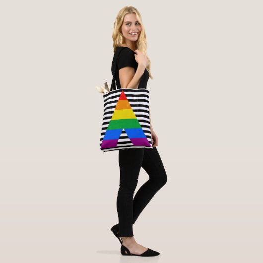 LGBT-Flag-Farben mit alleiniger Druckfunktion Tasche (Am Model)