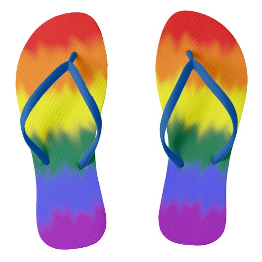 LGBT+-Flag-Flip-Flops Badesandalen (Fußbett)