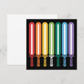 LGBT Flag Gay Pride Einladung (Vorne/Hinten)