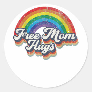 LGBT-Flag LGBT-Flag LGBT-Preis für gratis Mama Hug Runder Aufkleber