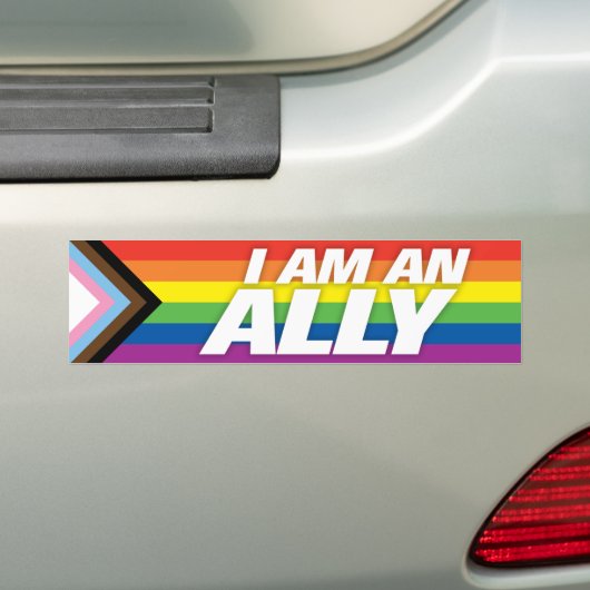 LGBT-Flag mit dem Status "Progress Pride" Autoaufkleber (Auf Auto)