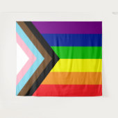 LGBT-Flag-Neustart - trans & POC inklusive Wandteppich (Vorderseite (Horizontal))