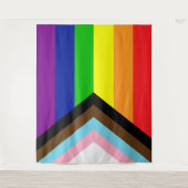 LGBT-Flag-Neustart - trans & POC inklusive Wandteppich (Vorderseite)