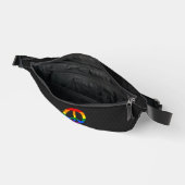 LGBT flag peace sign Bauchtasche (Offen)